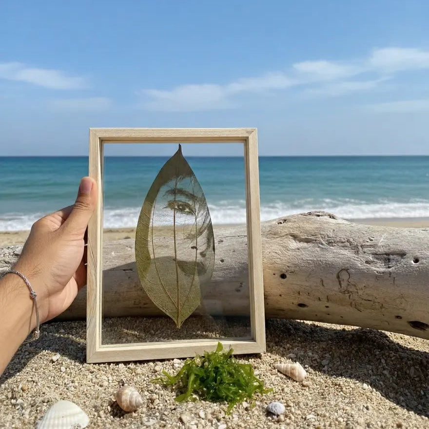 Custom Photo Leaf Engraving in Wooden Frame