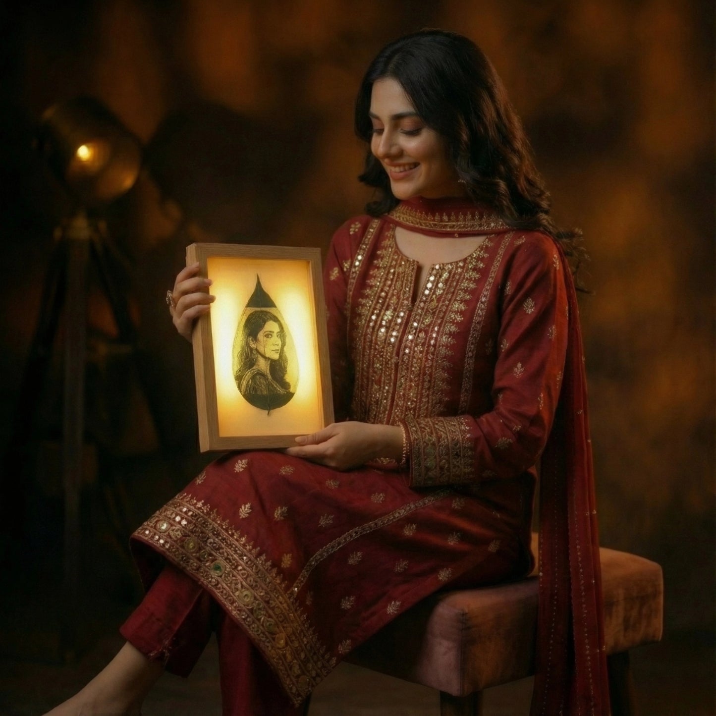 Custom Photo Leaf Engraving