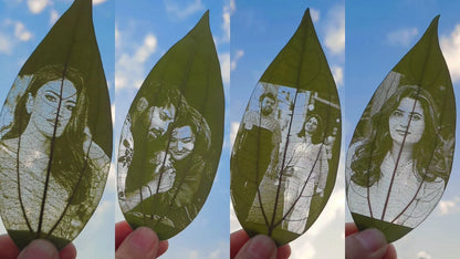 Custom Photo Leaf Engraving