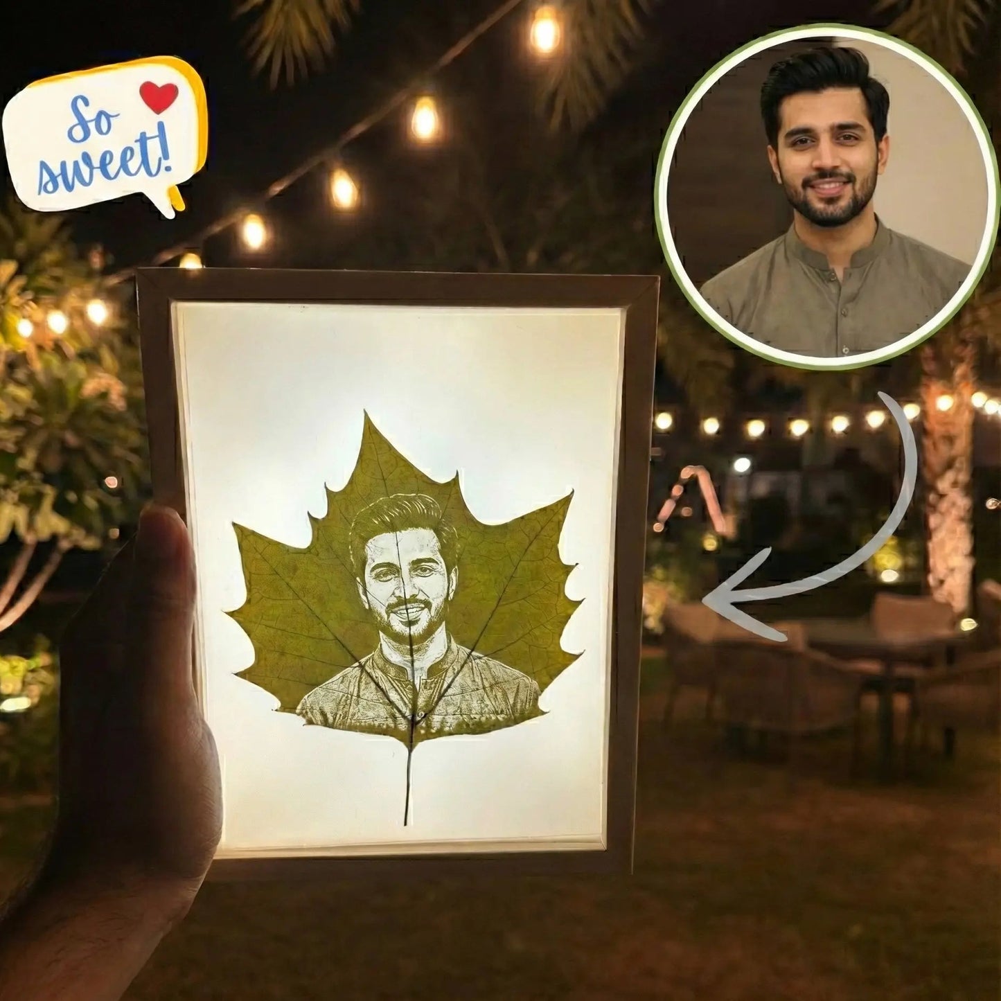 Custom Photo Leaf Engraving