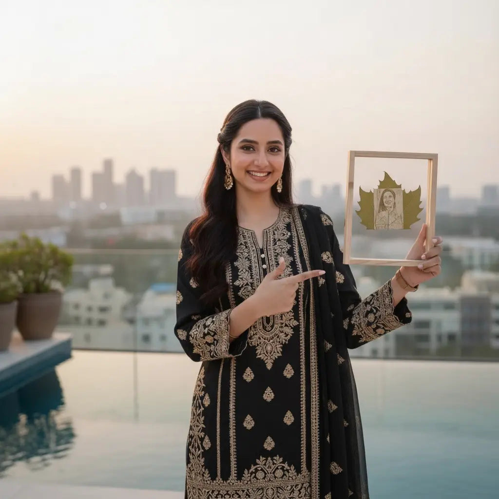 Custom Photo Leaf Engraving