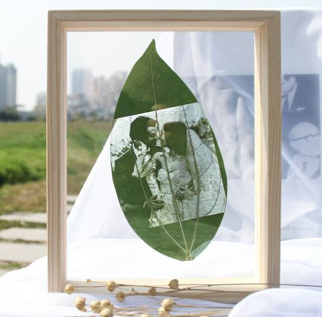 Custom Photo Leaf Engraving (With Wooden Acrylic Frame)